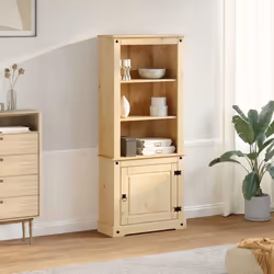 vidaXL Highboard Sideboard Side Cabinet Home Storage Cupboard Solid Wood Pine