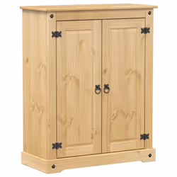vidaXL Wine Cabinet Wine Cupboard Sideboard Drinks Cabinet Solid Wood Pine