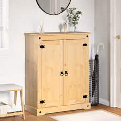 vidaXL Wine Cabinet Wine Cupboard Sideboard Drinks Cabinet Solid Wood Pine