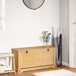 vidaXL Wine Cabinet Wine Cupboard Sideboard Drinks Cabinet Solid Wood Pine - 99 x 32 x 47 cm