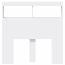 vidaXL Headboard Cabinet with LED Bedroom Bed Headboard White 100x17x102 cm - Additional view 5