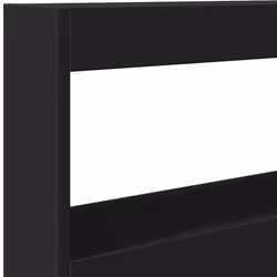 vidaXL Headboard Cabinet with LED Bedroom Bed Headboard Black 100x17x102 cm - Additional view 8