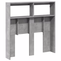 vidaXL Headboard Cabinet with LED Bed Headboard Concrete Grey 100x17x102 cm - Additional view 7