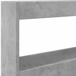 vidaXL Headboard Cabinet with LED Bed Headboard Concrete Grey 100x17x102 cm - Additional view 8
