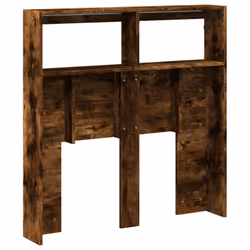 vidaXL Headboard Cabinet with LED Home Bed Headboard Smoked Oak 100x17x102 cm - Additional view 7