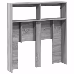vidaXL Headboard Cabinet with LED Bed Headboard Grey Sonoma 100x17x102 cm - Additional view 7