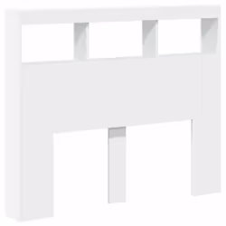 vidaXL Headboard Cabinet with LED Bedroom Bed Headboard White 120x17x102 cm - Additional view 2