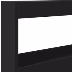 vidaXL Headboard Cabinet with LED Bedroom Bed Headboard Black 120x17x102 cm - Additional view 8