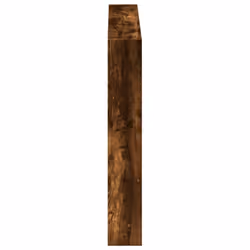 vidaXL Headboard Cabinet with LED Home Bed Headboard Smoked Oak 120x17x102 cm - Additional view 6