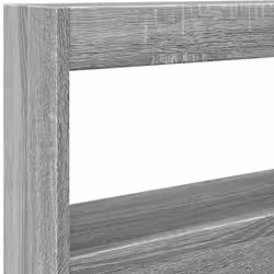 vidaXL Headboard Cabinet with LED Bed Headboard Grey Sonoma 120x17x102 cm - Additional view 6