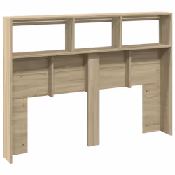 vidaXL Headboard Cabinet with LED Bedroom Bed Header Sonoma Oak 140x17x102 cm - Additional view 7