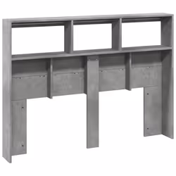 vidaXL Headboard Cabinet with LED Bed Headboard Concrete Grey 140x17x102 cm - Additional view 7