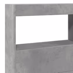 vidaXL Headboard Cabinet with LED Bed Headboard Concrete Grey 140x17x102 cm - Additional view 8