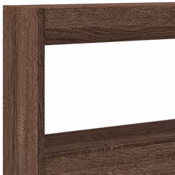vidaXL Headboard Cabinet with LED Home Bed Headboard Brown Oak 160x17x102 cm - Additional view 8
