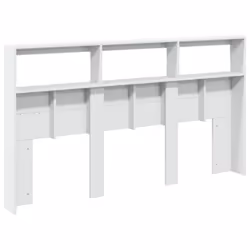 vidaXL Headboard Cabinet with LED Bedroom Bed Headboard White 180x17x102 cm - Additional view 7