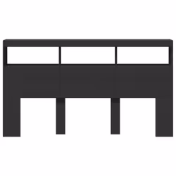 vidaXL Headboard Cabinet with LED Bed Backboard Headboard Black 180x17x102 cm - Additional view 5