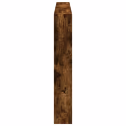 vidaXL Headboard Cabinet with LED Home Bed Headboard Smoked Oak 180x17x102 cm - Additional view 6