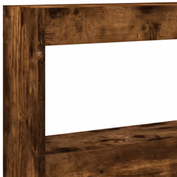 vidaXL Headboard Cabinet with LED Home Bed Headboard Smoked Oak 180x17x102 cm - Additional view 8