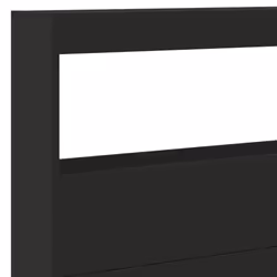 vidaXL Headboard Cabinet with LED Bedroom Bed Headboard Black 220x17x102 cm - Additional view 8