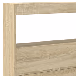 vidaXL Headboard Cabinet with LED Bedroom Bed Header Sonoma Oak 220x17x102 cm - Additional view 8