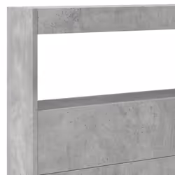 vidaXL Headboard Cabinet with LED Bed Headboard Concrete Grey 220x17x102 cm - Additional view 8