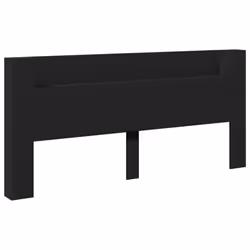 vidaXL Headboard Cabinet with LED Bedroom Bed Header Black 220x16.5x103.5 cm - Additional view 2