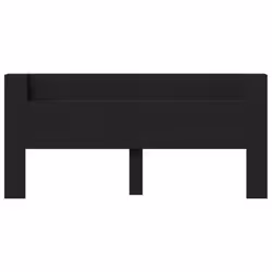 vidaXL Headboard Cabinet with LED Bedroom Bed Header Black 220x16.5x103.5 cm - Additional view 5