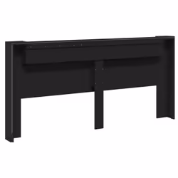 vidaXL Headboard Cabinet with LED Bedroom Bed Header Black 220x16.5x103.5 cm - Additional view 7