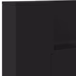vidaXL Headboard Cabinet with LED Bedroom Bed Header Black 220x16.5x103.5 cm - Additional view 8