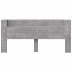 vidaXL Headboard Cabinet with LED Bed Cabinet Concrete Grey 220x16.5x103.5 cm - Additional view 5