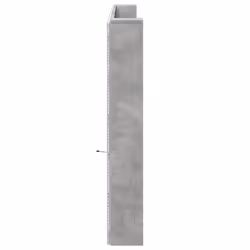 vidaXL Headboard Cabinet with LED Bed Cabinet Concrete Grey 220x16.5x103.5 cm - Additional view 6