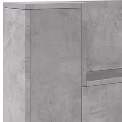 vidaXL Headboard Cabinet with LED Bed Cabinet Concrete Grey 220x16.5x103.5 cm - Additional view 8
