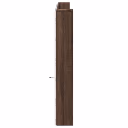 vidaXL Headboard Cabinet with LED Bed Headboard Brown Oak 220x16.5x103.5 cm - Additional view 6
