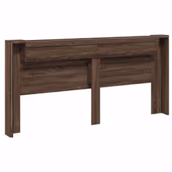 vidaXL Headboard Cabinet with LED Bed Headboard Brown Oak 220x16.5x103.5 cm - Additional view 7