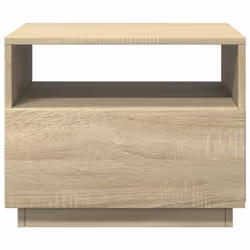 vidaXL Coffee Table with LED Lights Hallway Accent End Table Side Sofa Table - sonoma oak, 50 x 49 x 40 cm - Additional view 6