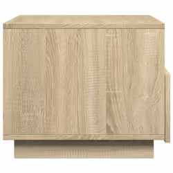 vidaXL Coffee Table with LED Lights Hallway Accent End Table Side Sofa Table - sonoma oak, 50 x 49 x 40 cm - Additional view 7