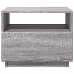 vidaXL Coffee Table with LED Lights Hallway Accent End Table Side Sofa Table - grey sonoma, 50 x 49 x 40 cm - Additional view 6
