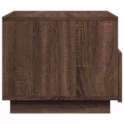 vidaXL Coffee Table with LED Lights Hallway Accent End Table Side Sofa Table - brown oak, 50 x 49 x 40 cm - Additional view 7