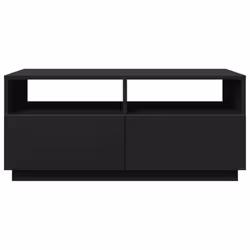 vidaXL Coffee Table with LED Lights Hallway Accent End Table Side Sofa Table - black, 90 x 49 x 40 cm - Additional view 6