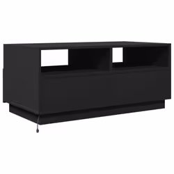 vidaXL Coffee Table with LED Lights Hallway Accent End Table Side Sofa Table - black, 90 x 49 x 40 cm - Additional view 8