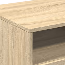 vidaXL Coffee Table with LED Lights Hallway Accent End Table Side Sofa Table - sonoma oak, 90 x 49 x 40 cm - Additional view 7