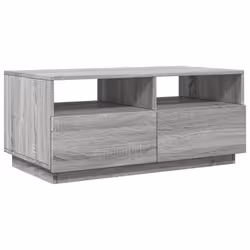 vidaXL Coffee Table with LED Lights Hallway Accent End Table Side Sofa Table - grey sonoma, 90 x 49 x 40 cm - Additional view 2