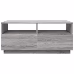 vidaXL Coffee Table with LED Lights Hallway Accent End Table Side Sofa Table - grey sonoma, 90 x 49 x 40 cm - Additional view 4