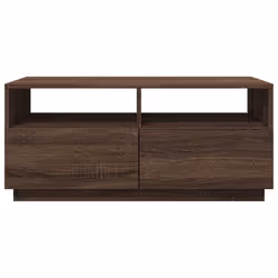vidaXL Coffee Table with LED Lights Hallway Accent End Table Side Sofa Table - brown oak, 90 x 49 x 40 cm - Additional view 5