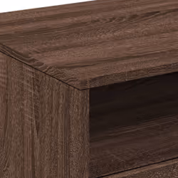 vidaXL Coffee Table with LED Lights Hallway Accent End Table Side Sofa Table - brown oak, 90 x 49 x 40 cm - Additional view 8