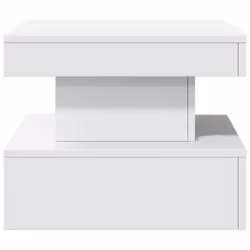 vidaXL Coffee Table with LED Lights Hallway Accent End Table Side Sofa Table - white, 50 x 50 x 40 cm - Additional view 6