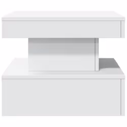 vidaXL Coffee Table with LED Lights Hallway Accent End Table Side Sofa Table - white, 50 x 50 x 40 cm - Additional view 7