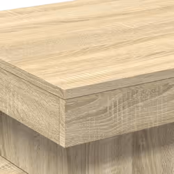 vidaXL Coffee Table with LED Lights Hallway Accent End Table Side Sofa Table - sonoma oak, 50 x 50 x 40 cm - Additional view 9