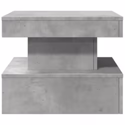 vidaXL Coffee Table with LED Lights Hallway Accent End Table Side Sofa Table - concrete grey, 50 x 50 x 40 cm - Additional view 7