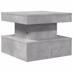 vidaXL Coffee Table with LED Lights Hallway Accent End Table Side Sofa Table - concrete grey, 50 x 50 x 40 cm - Additional view 8